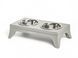 Миски на подставке Модерн (М)2 серый 42x23x11 см