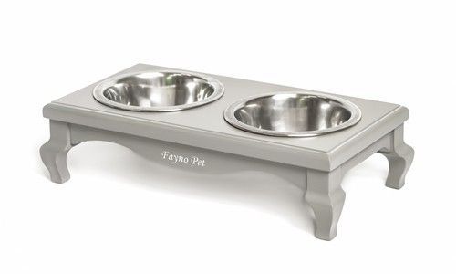 Миски на підставці Класік (М)2 сірій 42x23x11 см